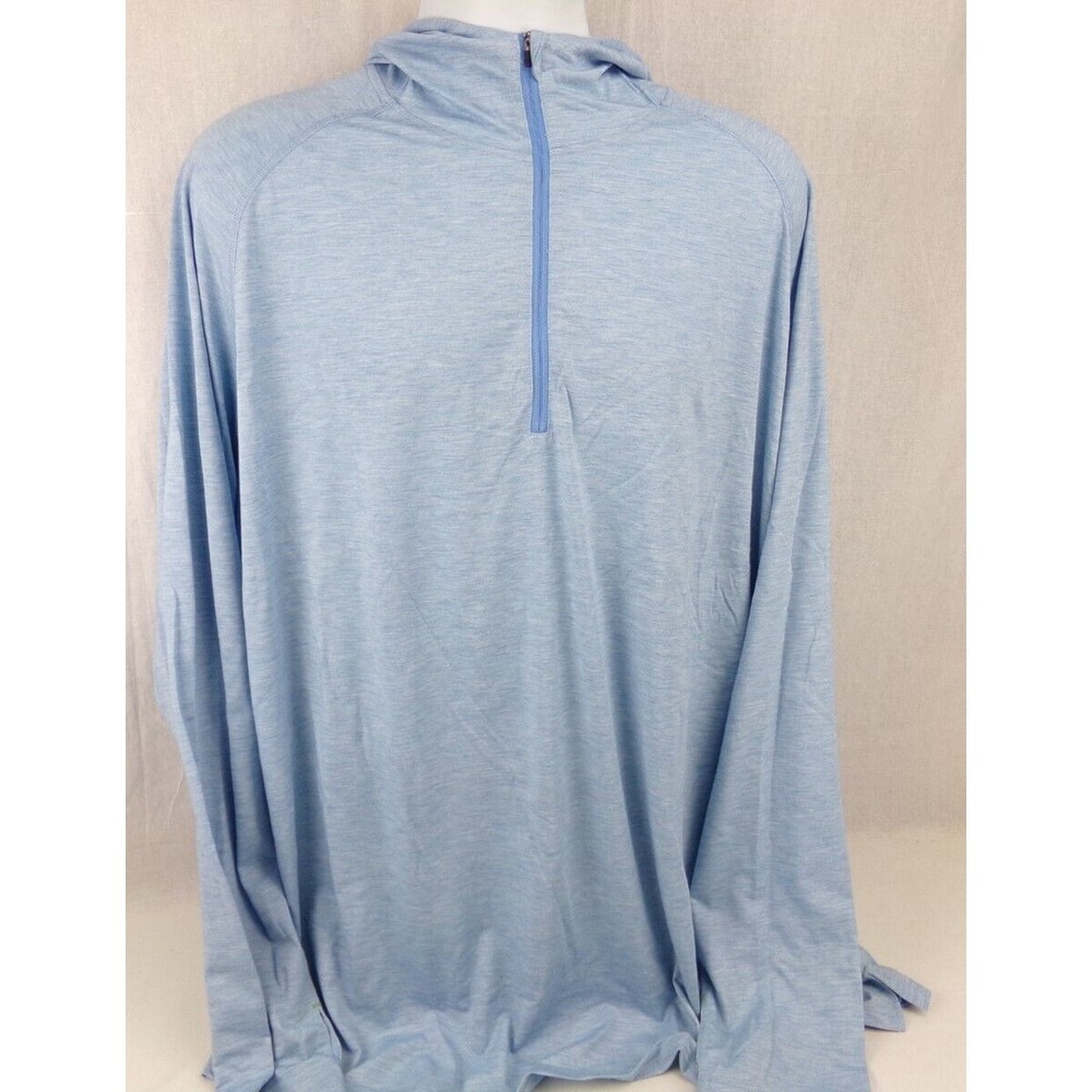Mountain Khakis 1/4 Zip Performance Hoodie 4XB Blue Relaxed Fit Thumb Holes